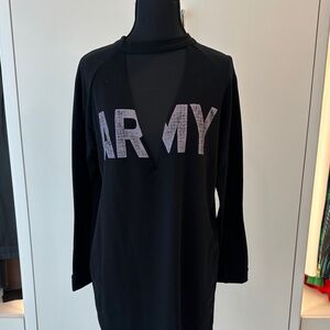 Love Culture Black Army Pullover Top